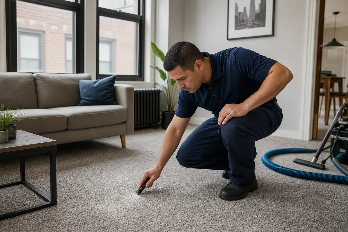 Crown Point home prepared for crown point carpet & upholstery cleaning with a clear access path