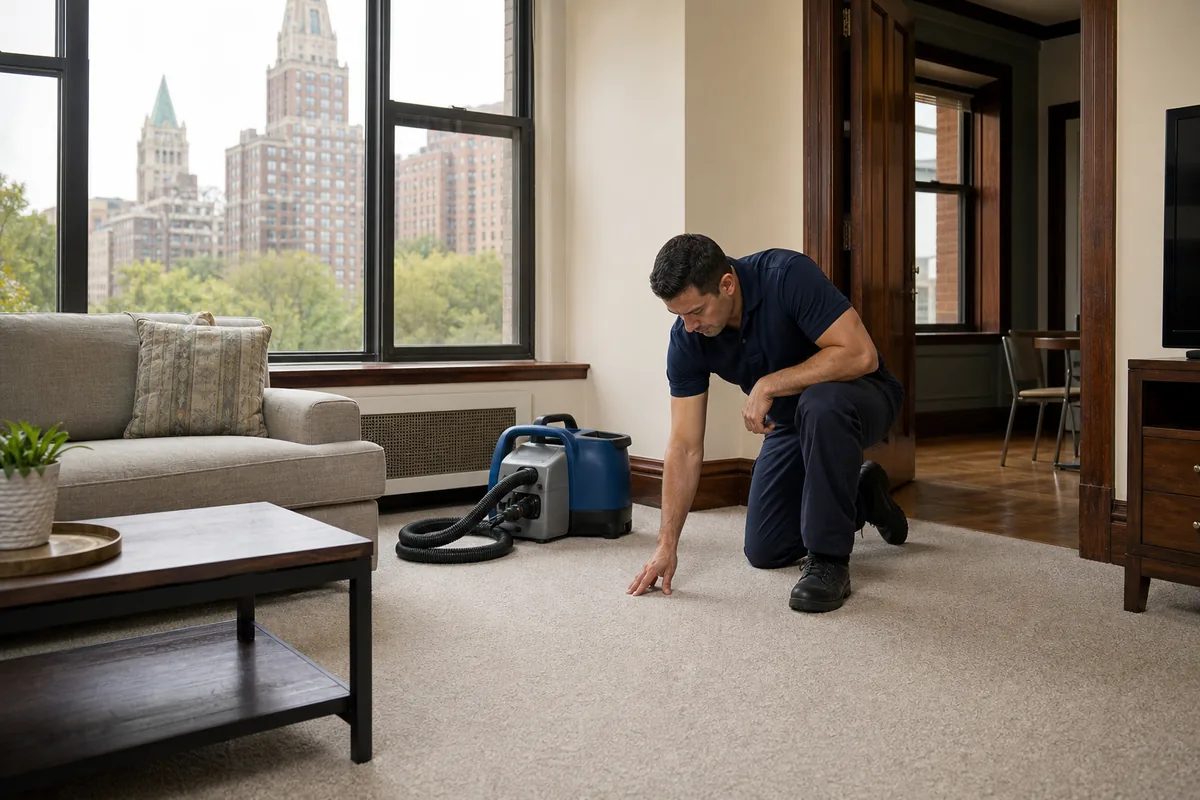 Griffith home prepared for griffith carpet & upholstery cleaning with a clear access path