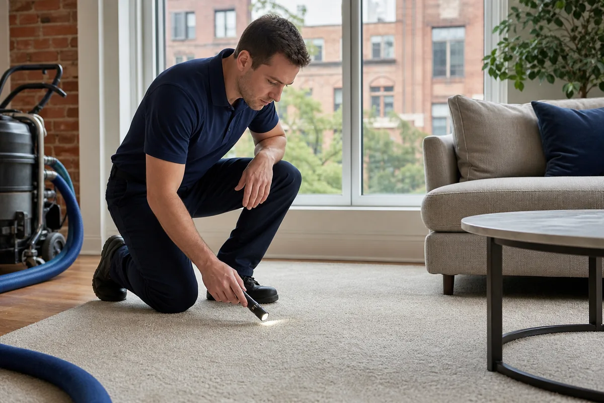 Munster home prepared for munster carpet & upholstery cleaning with a clear access path