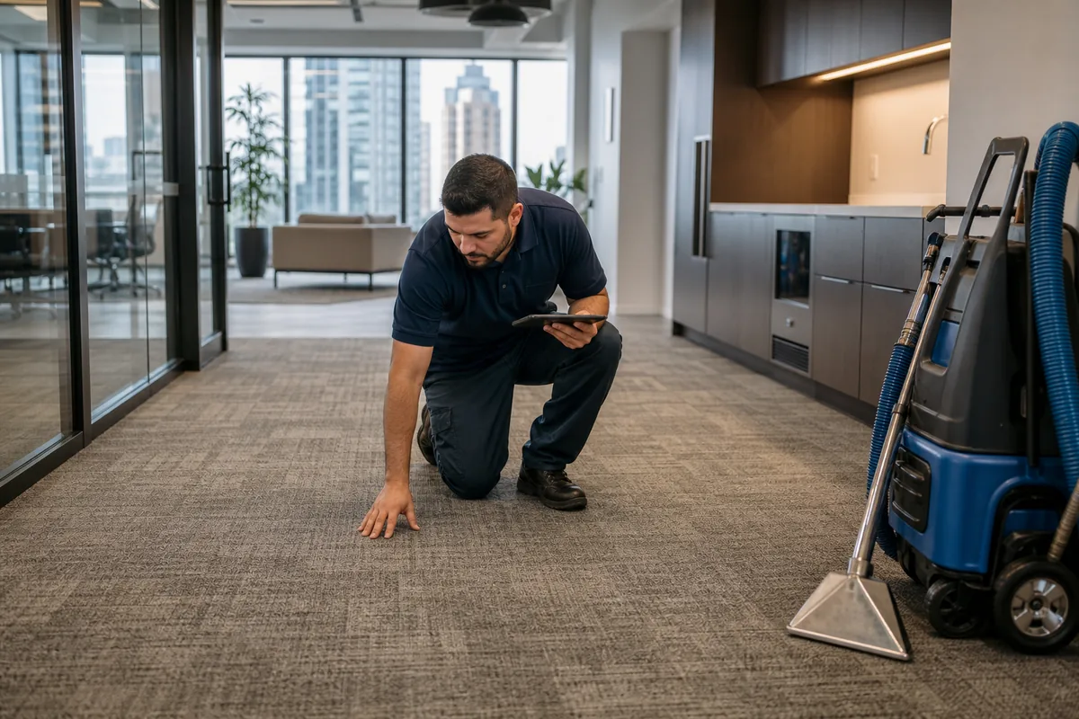 Hammond home prepared for commercial carpet cleaning for hammond-area workplaces with a clear access path