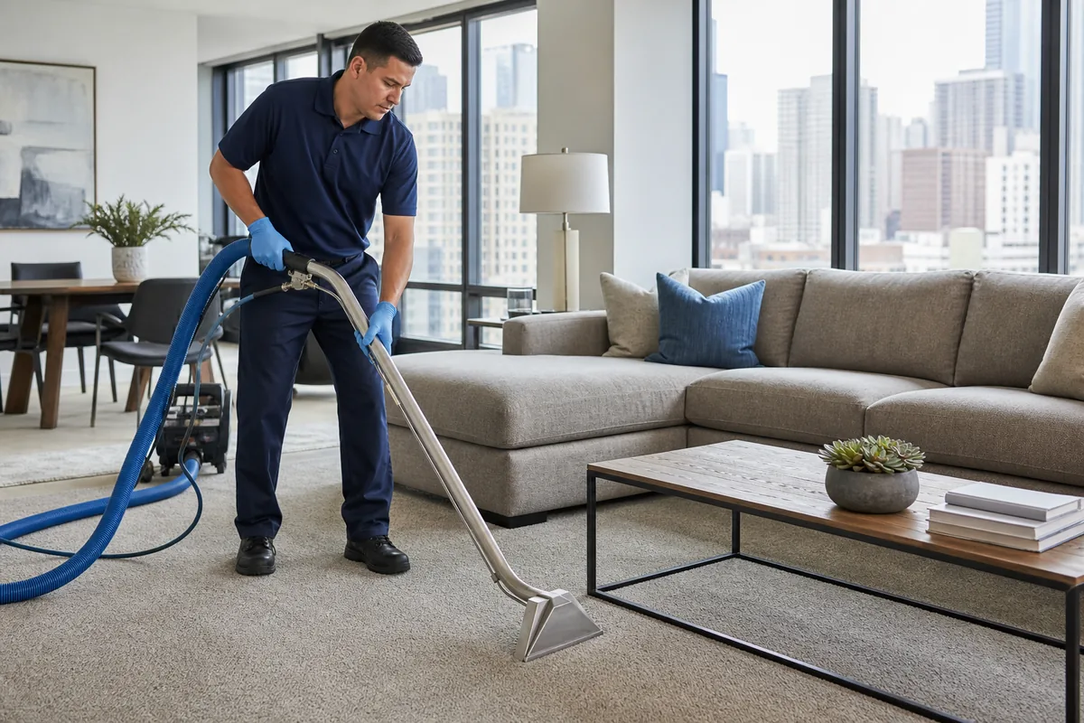 Finished commercial carpet cleaning for hammond-area workplaces area in a Hammond home