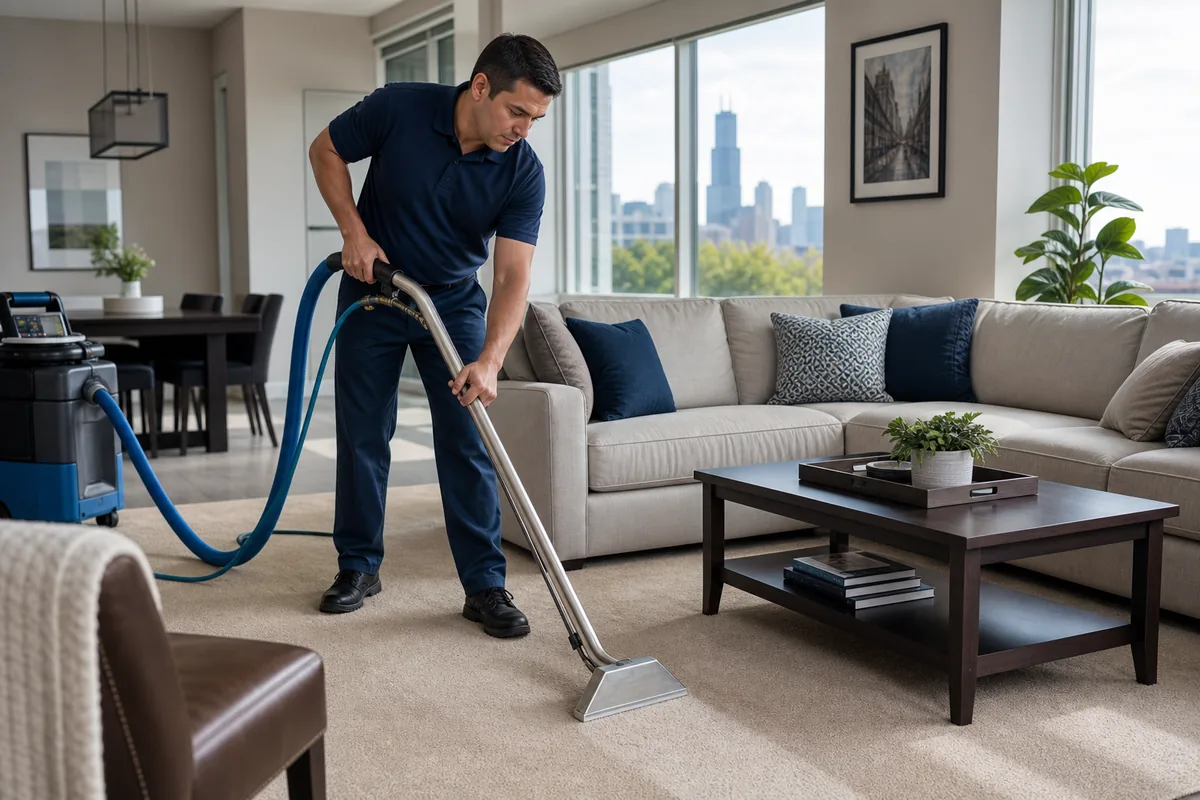 Finished straight answers to northwest indiana carpet cleaning questions area in a Hammond home
