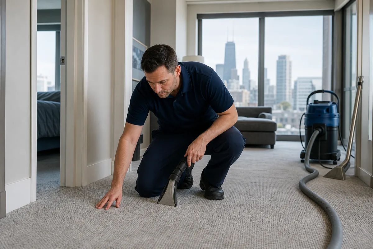 Hammond home prepared for steam cleaning or dry cleaning: what fits the carpet with a clear access path