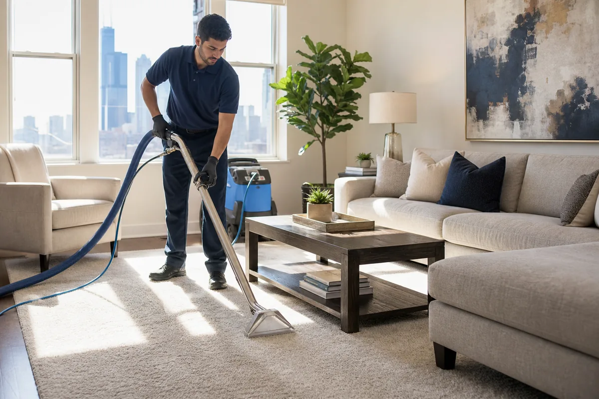 Finished steam cleaning or dry cleaning: what fits the carpet area in a Hammond home