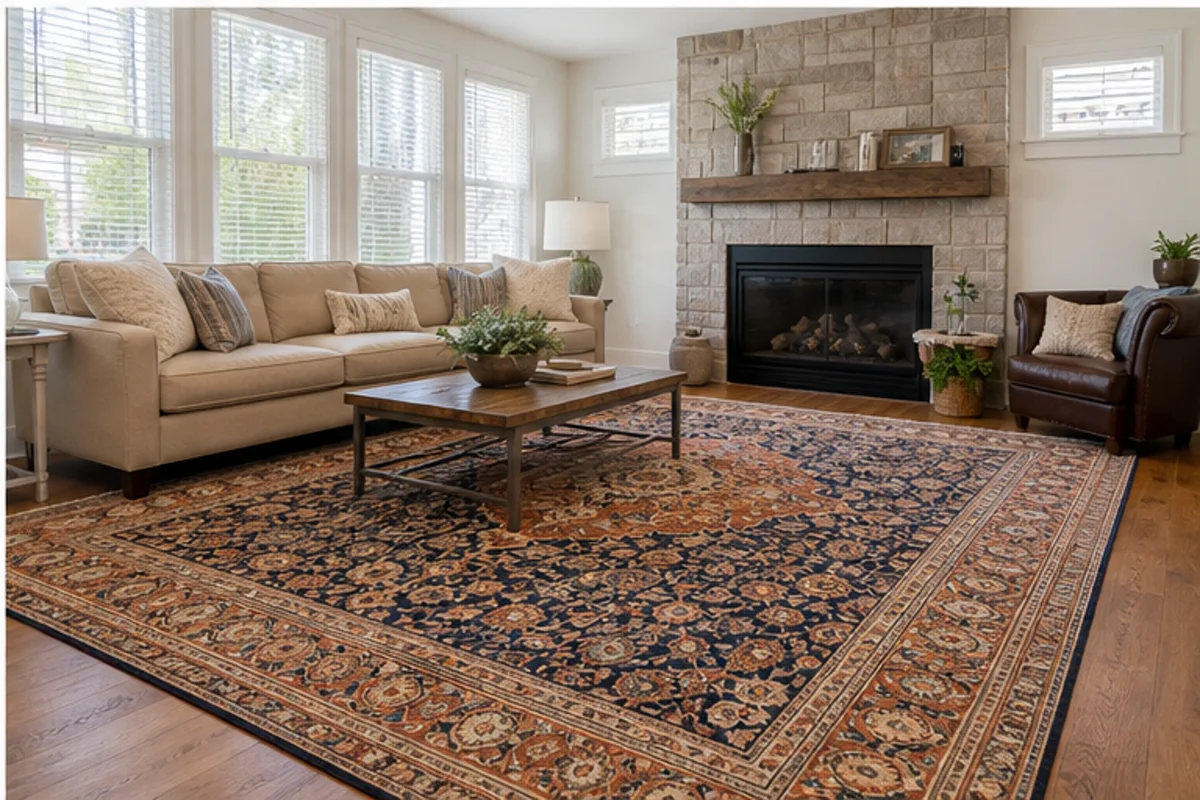 Finished area rug cleaning in crown point, indiana area in a Crown Point home