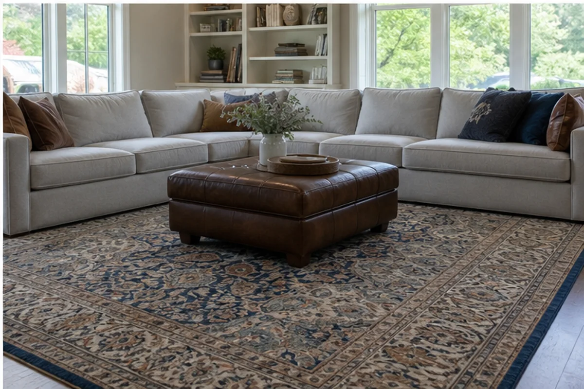 Finished area rug cleaning in st. john, indiana area in a St. John home