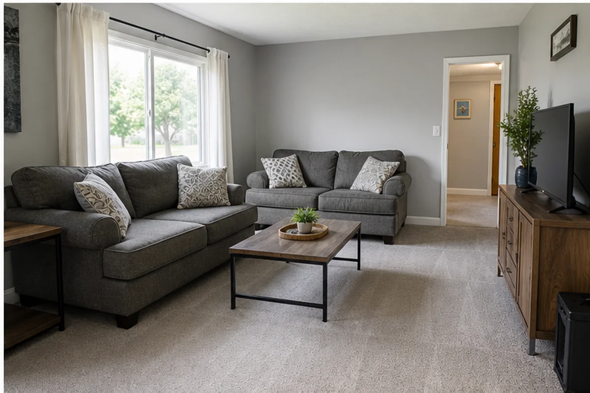Finished carpet cleaning in griffith, indiana area in a Griffith home