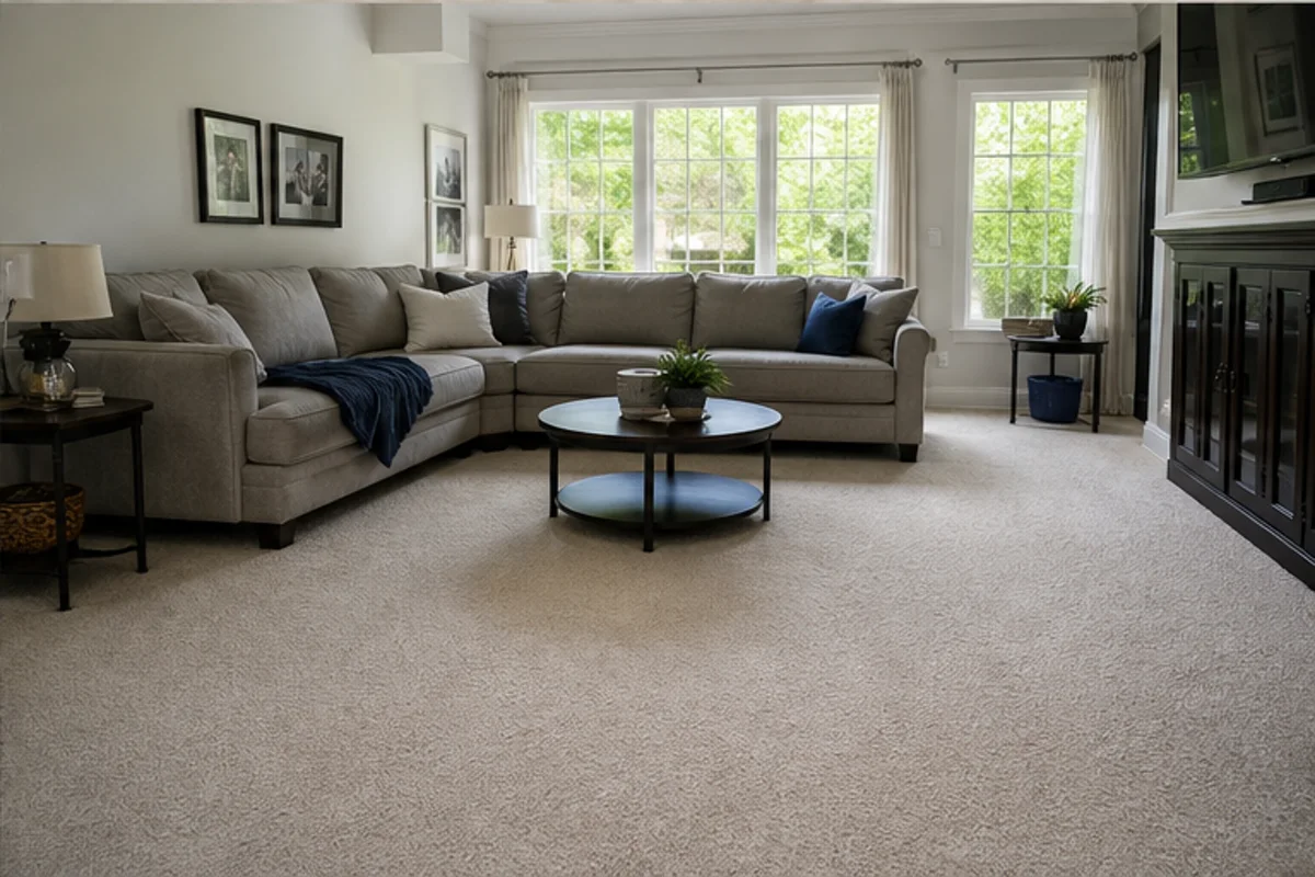 Finished carpet cleaning in munster, indiana area in a Munster home
