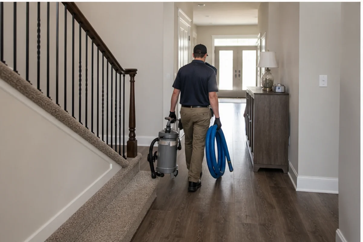 A Crown Point interior prepared with a clear access path for pet odor removal