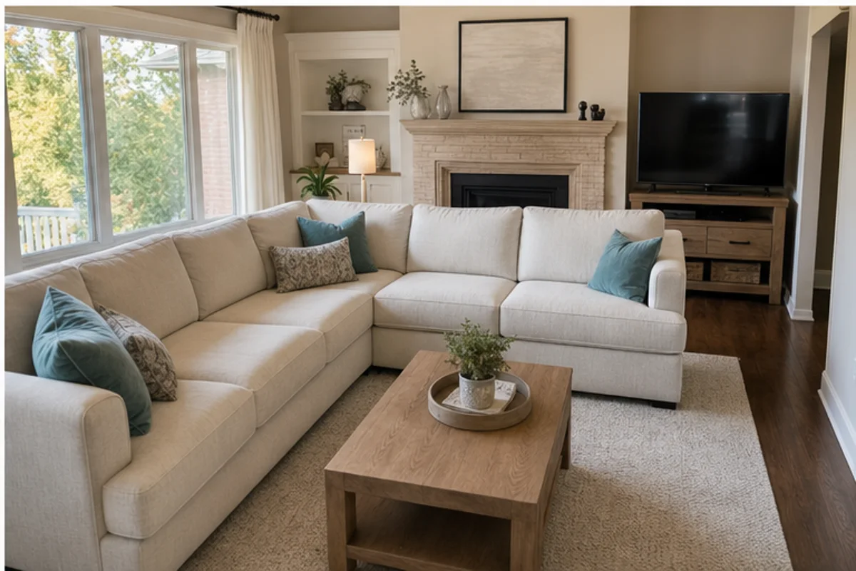 Finished upholstery cleaning in highland, indiana area in a Highland home