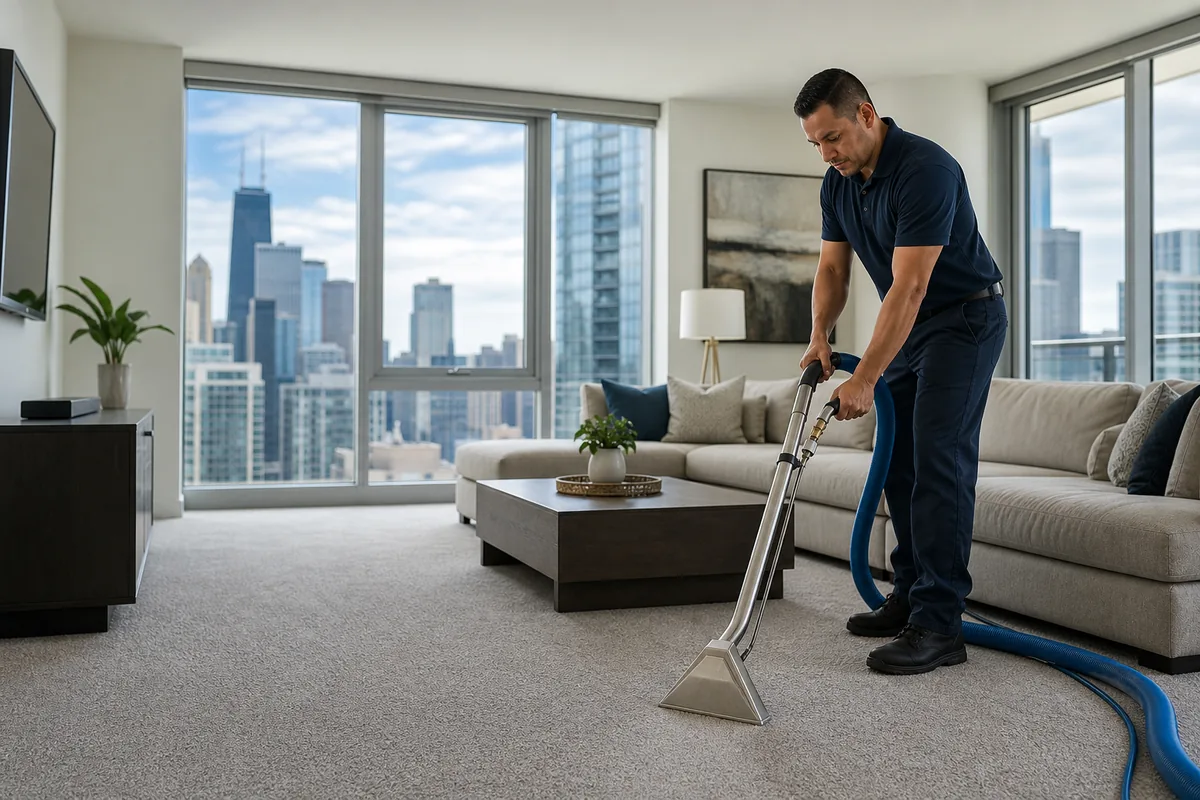 Technician preparing hammond carpet cleaning site map in a Hammond home